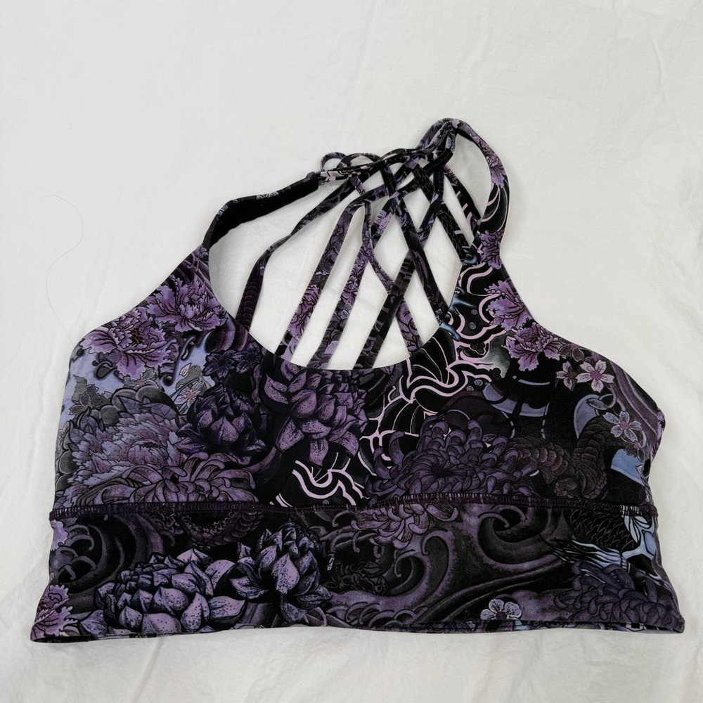 Lululemon Free To Be Moved Bra Purple Multi Size 10